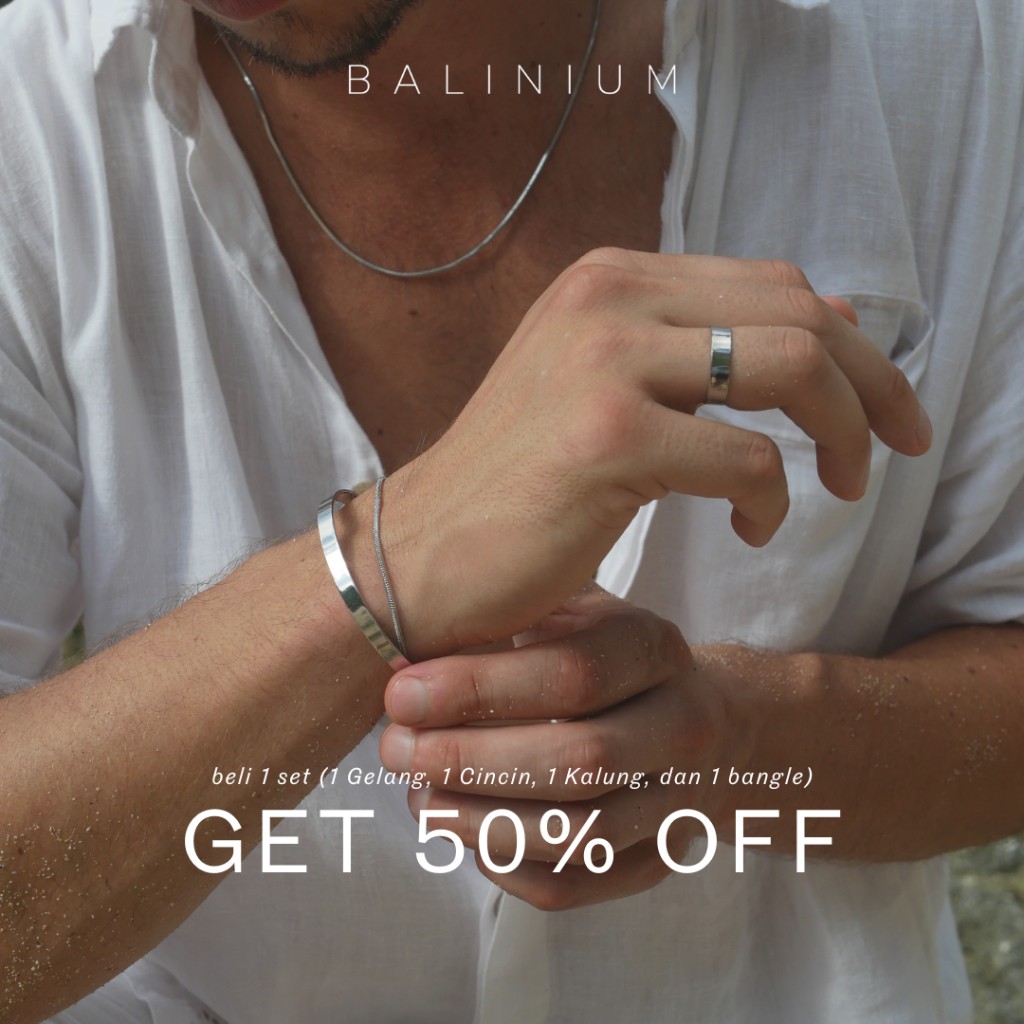 BALINIUM 1 Set Cincin Kalung Gelang Bangle