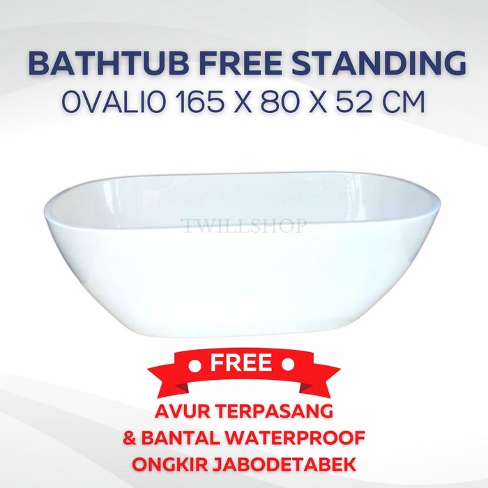 Bathtub Ovalio 1650X800X540 Free Afur Kuningan