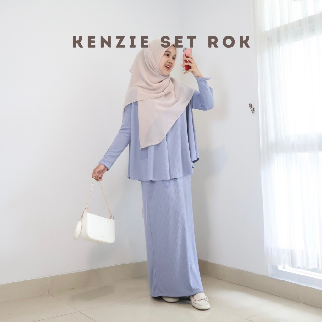 Kenzie Set Knit- One Set Rok Knit - Set Rok Ala Malay Cantik Elegan dan Daily by Risaniq