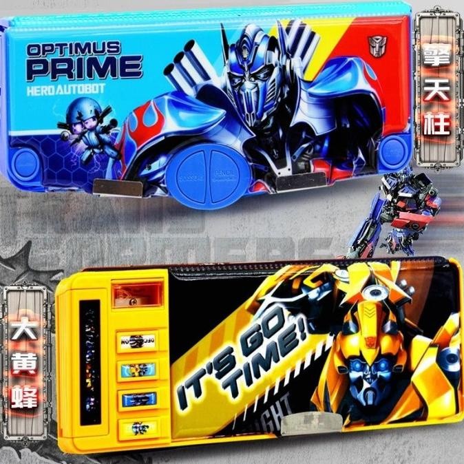 ANAK LAKI-LAKI TRANSFORMERS KOTAK PENSIL MULTIFUNGSI DESAIN DFD6546E