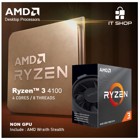 Processor AMD AM4 Ryzen 3 4100 Box Wraith Cooler by EMD