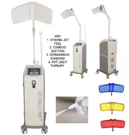 JET PEEL OXYGEN SUPER STRONG 4IN1 COMEDO SUCTION DERMABRASION AND PDT LIGHT BEAUTY FACIAL