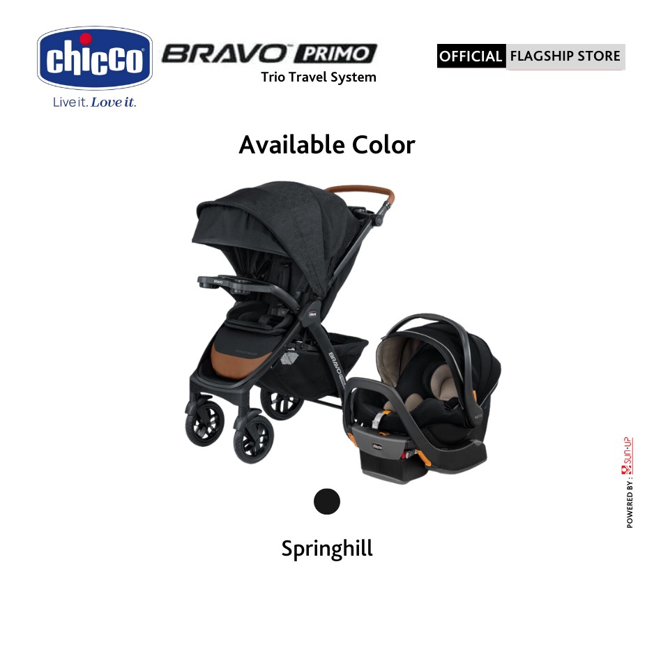 Stroller Chicco Bravo Primo Trio Travel System (Stroller + Car Seat) / Kereta Dorong Bayi / Stroller Baby / Stroller Bayi Lipat Travelling