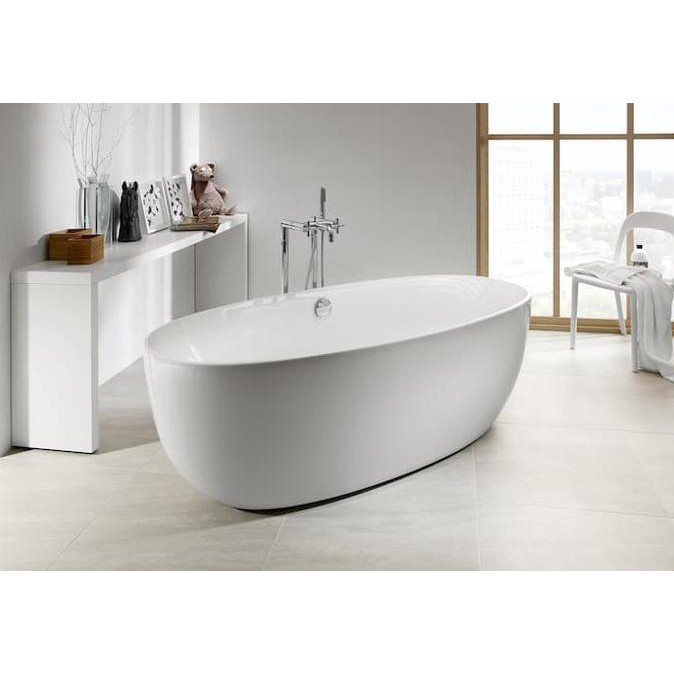 Bathtub Oval Standing Tipe Virginia White Acrylic Premium Spain