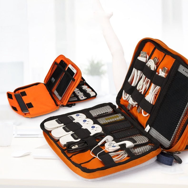 SYB Double-Layer Digital Data Cable Finishing Storage Bag