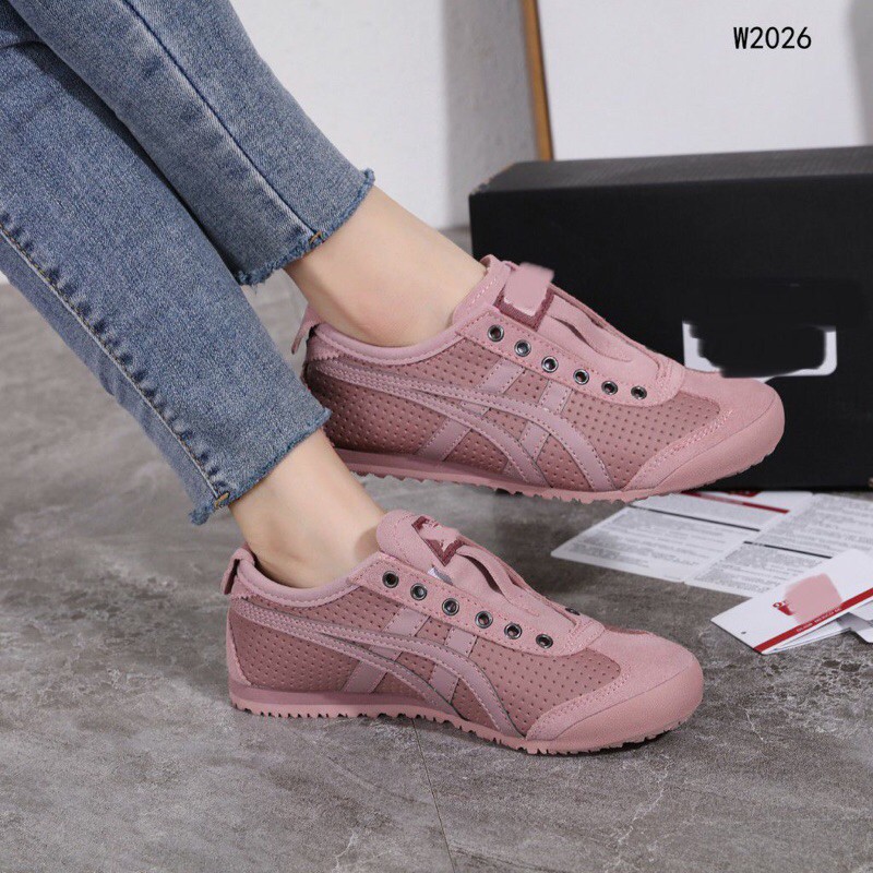 W2026 Sepatu Slip on mexico 66 Women's Sneakers Shoes Pink Edition 2026