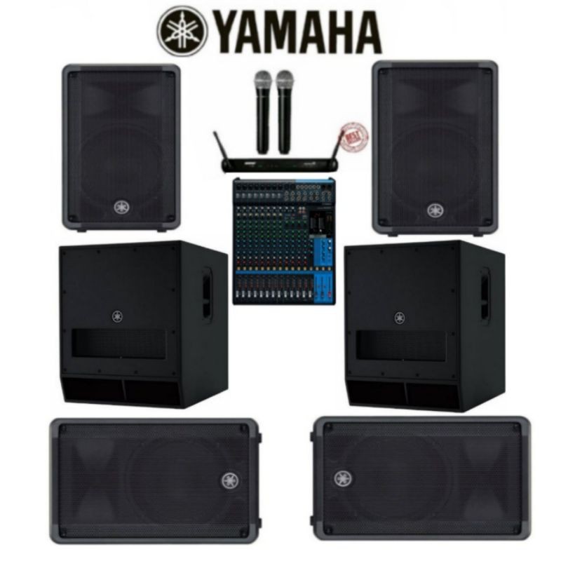 Sound System Yamaha DBR-15 Plus Subwoofer Yamaha DXS 18 Original