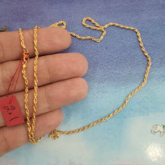 kalung panjang pria model hollow