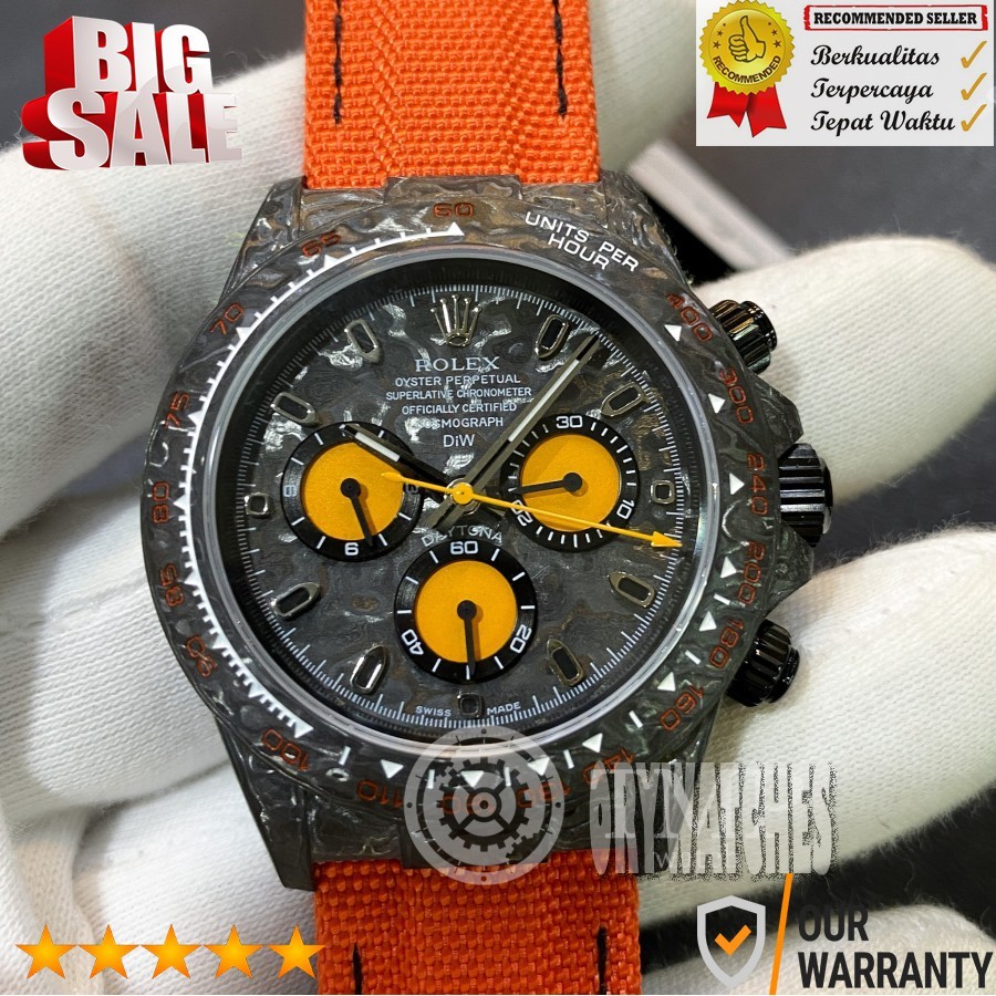 BIG SALE ROLEX DAYTONA CARBON DIW NTPT "ALL CARBON ORANGE