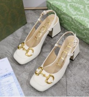 Gu¢¢i Horsebit Mid-Heel Slingback Pumps #169888-1