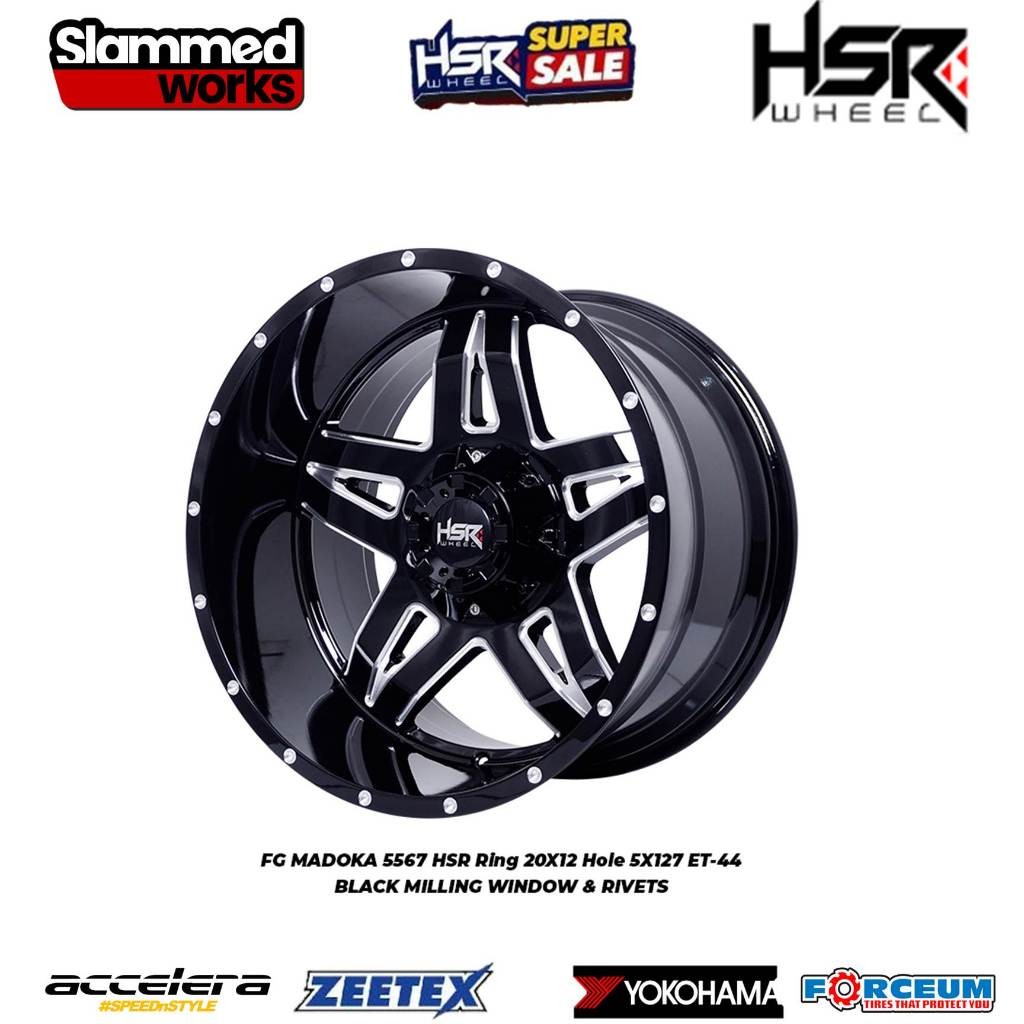 VELG Grand Cherokee, JK, Rubicon, Sahara, Wrangler RING 20 TYPE FG MADOKA 5567 HSR R20X12 H5X127 ET-44 BMW (CB2)
