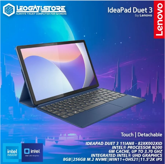 Lenovo Ideapad Duet 3 11ian8-82xk002xid - Intel N200/8gb/256gb