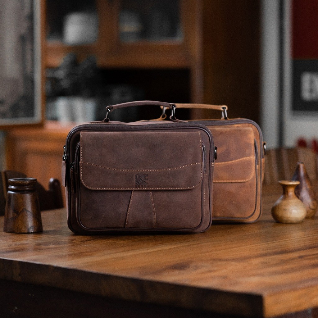 EVEN LEATHER - Sling Bag Waistbag Cowok Tas Pinggang Bima Bag