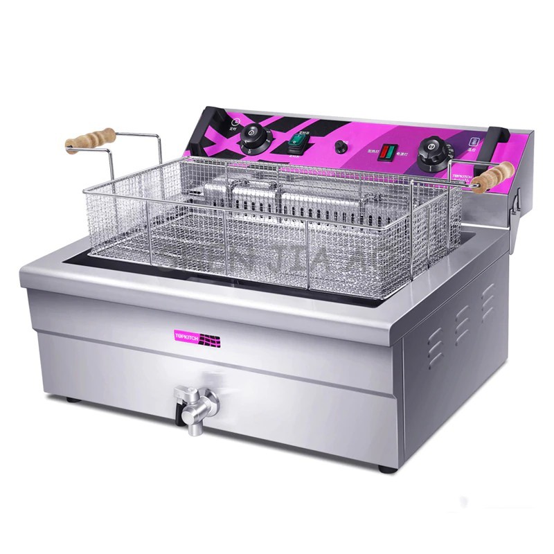 High Quality... 1PC Commercial electric fryer 20L large capacity single cylinder electric fry