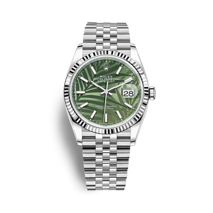Rolex Datejust 36 - 126234 Green Palm Dial Jubilee