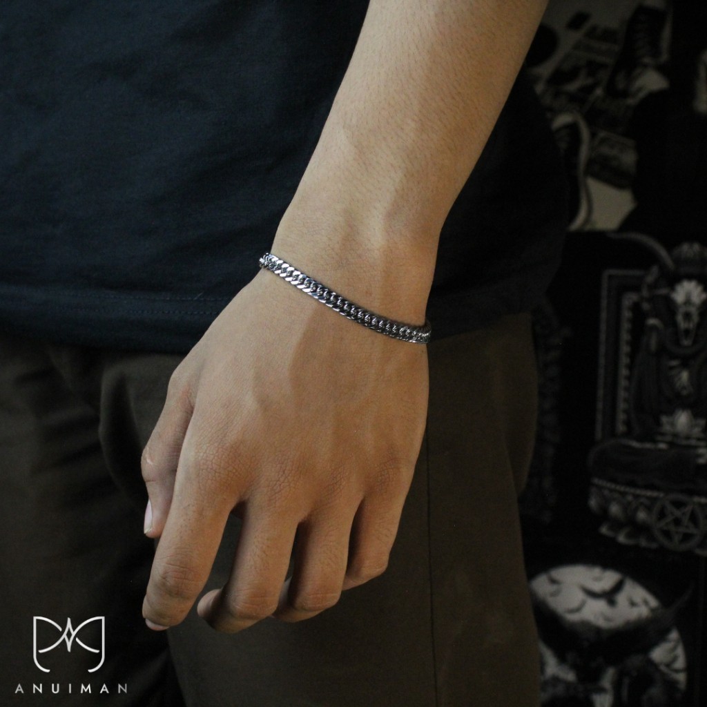 Anuiman - Gelang Rantai Pria Titanium Anti Karat