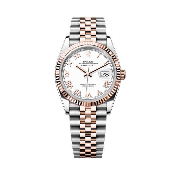 Rolex Datejust 36 - 126231 White Roman Jubilee Steel-RG