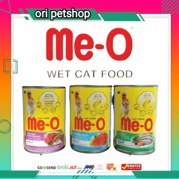 MEO me-o Kaleng 400g Wet Food Makanan Basah Kucing 1 Dus isi 24