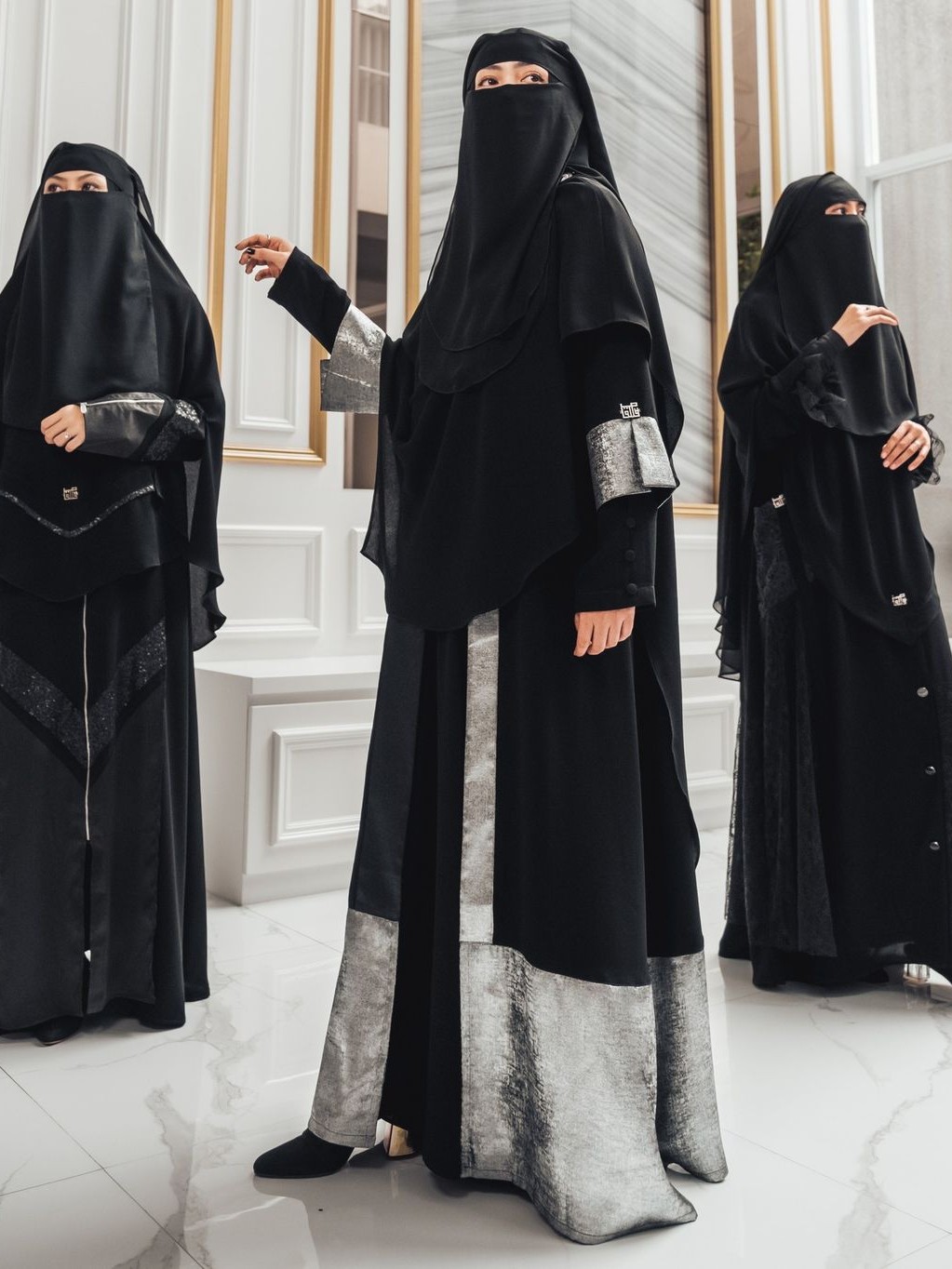 Qameelah - Alana Dress Syar'i Set Baju Muslim Muslimah Premium Bahan Lembut dan Tidak Panas Sudah Termasuk Khimar