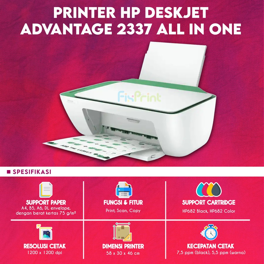 Printer HP Print Scan Copy 2335 2336 2337 2775 2776 WiFi All in One - 2337 No Wifi